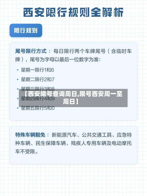 【西安限号查询周日,限号西安周一至周日】