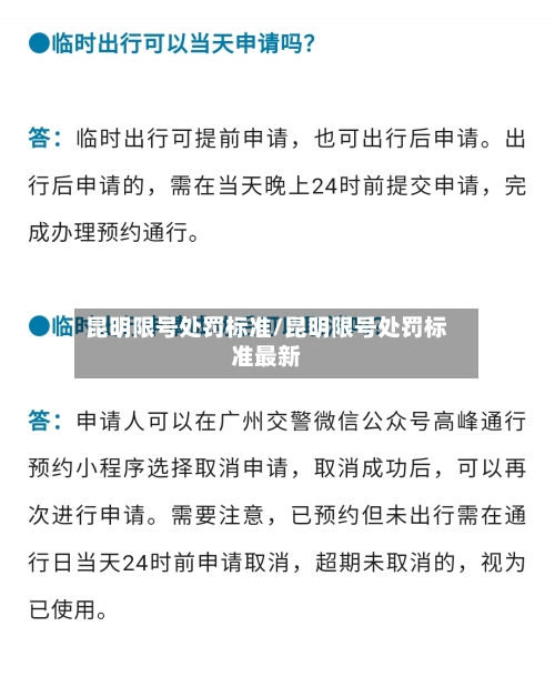 昆明限号处罚标准/昆明限号处罚标准最新-第2张图片