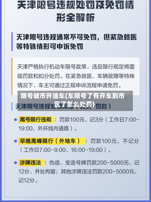 限号城市开油车(车限号了有开车到市区了怎么处罚)-第2张图片