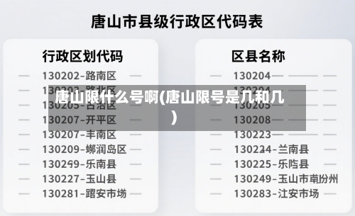 唐山限什么号啊(唐山限号是几和几)