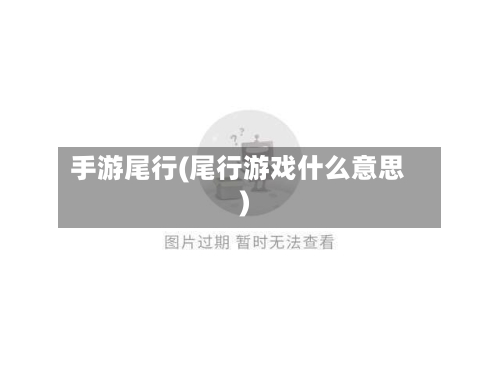 手游尾行(尾行游戏什么意思)-第2张图片