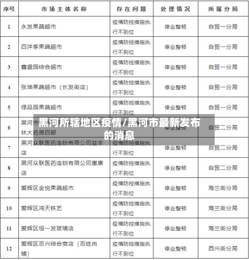 黑河所辖地区疫情/黑河市最新发布的消息-第3张图片