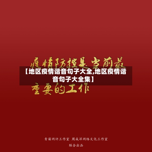 【地区疫情谐音句子大全,地区疫情谐音句子大全集】-第2张图片