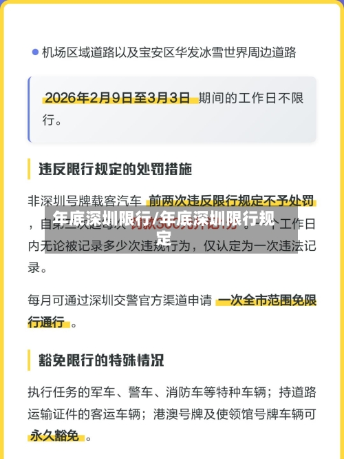 年底深圳限行/年底深圳限行规定