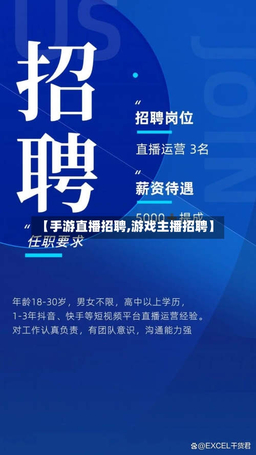 【手游直播招聘,游戏主播招聘】