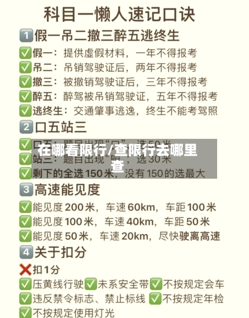 在哪看限行/查限行去哪里查-第2张图片
