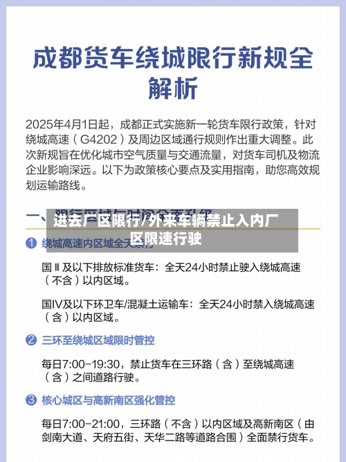 进去厂区限行/外来车辆禁止入内厂区限速行驶
