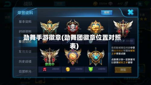 劲舞手游徽章(劲舞团徽章位置对照表)