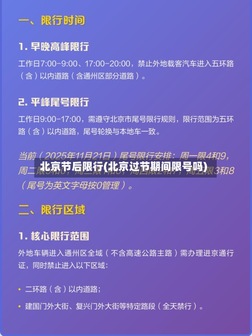 北京节后限行(北京过节期间限号吗)-第2张图片