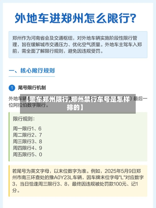 【警车郑州限行,郑州禁行车号是怎样排的】-第2张图片
