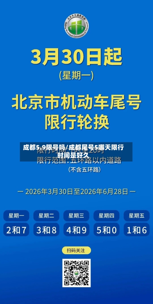 成都5.9限号吗/成都尾号5哪天限行时间是好久-第2张图片