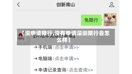 【没申请限行,没有申请深圳限行会怎么样】
