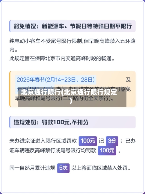 北京通行限行(北京通行限行规定)-第2张图片