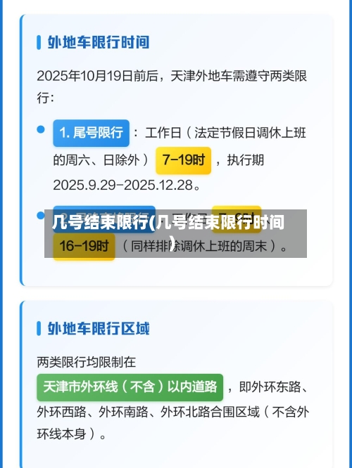 几号结束限行(几号结束限行时间)-第2张图片