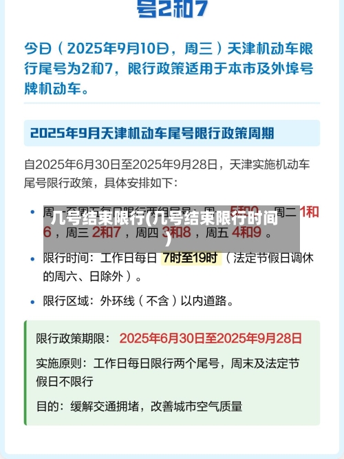 几号结束限行(几号结束限行时间)