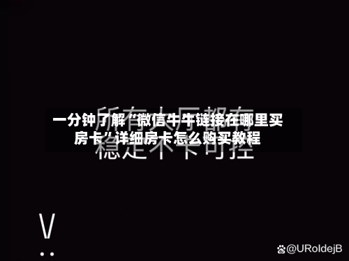 一分钟了解“微信牛牛链接在哪里买房卡	”详细房卡怎么购买教程-第2张图片