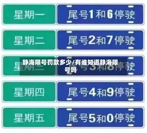静海限号罚款多少/有谁知道静海限号吗-第3张图片