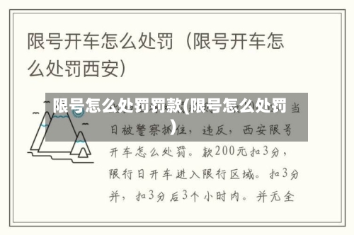 限号怎么处罚罚款(限号怎么处罚)-第2张图片