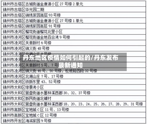 丹东地区疫情如何引起的/丹东发布最新通知