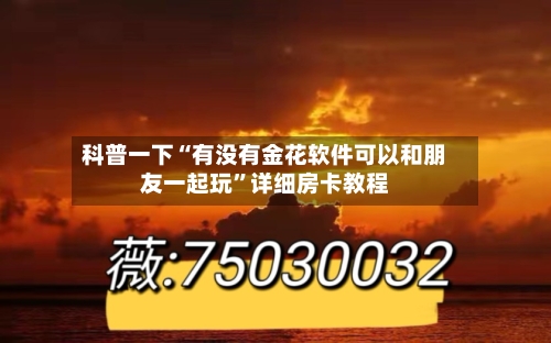 科普一下“有没有金花软件可以和朋友一起玩	”详细房卡教程-第3张图片