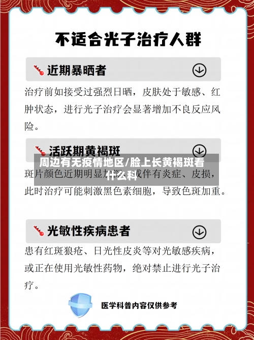周边有无疫情地区/脸上长黄褐斑看什么科