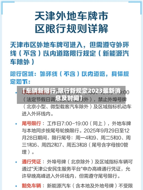 【车辆新限行,限行新规定2023最新消息及时间】-第2张图片
