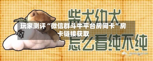 玩家测评“微信群斗牛平台房间卡”房卡链接获取