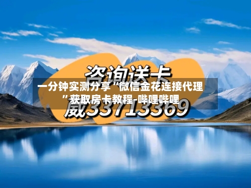 一分钟实测分享“微信金花连接代理”获取房卡教程-哔哩哔哩
