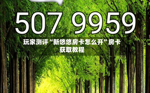 玩家测评“新悠悠房卡怎么开”房卡获取教程