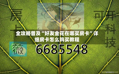 全攻略普及“好友金花在哪买房卡”详细房卡怎么购买教程-第2张图片