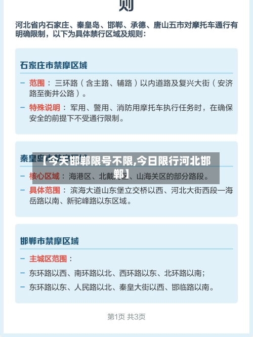 【今天邯郸限号不限,今日限行河北邯郸】-第3张图片