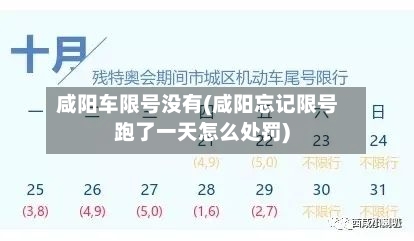 咸阳车限号没有(咸阳忘记限号跑了一天怎么处罚)-第2张图片