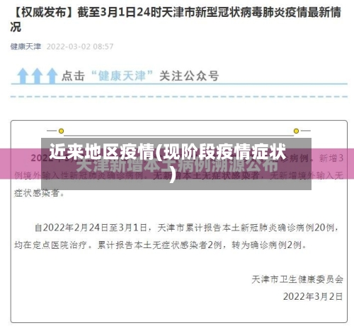 近来地区疫情(现阶段疫情症状)