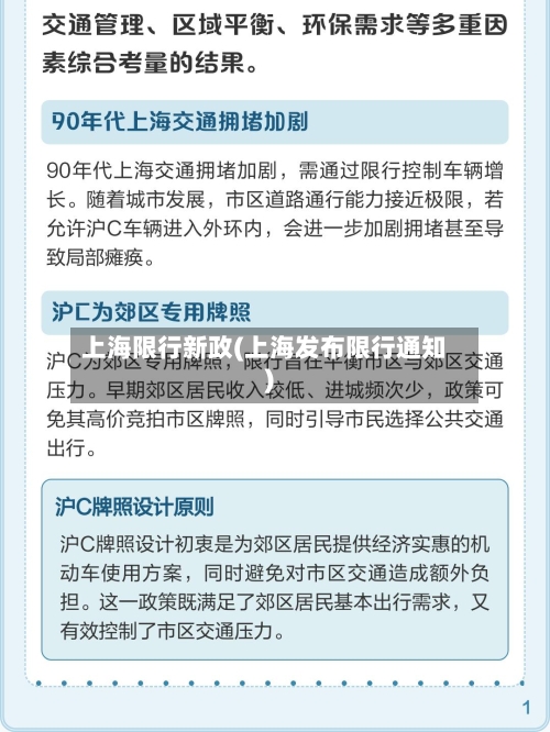 上海限行新政(上海发布限行通知)