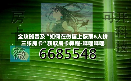 全攻略普及“如何在微信上获取6人拼三张房卡	”获取房卡教程-哔哩哔哩-第3张图片