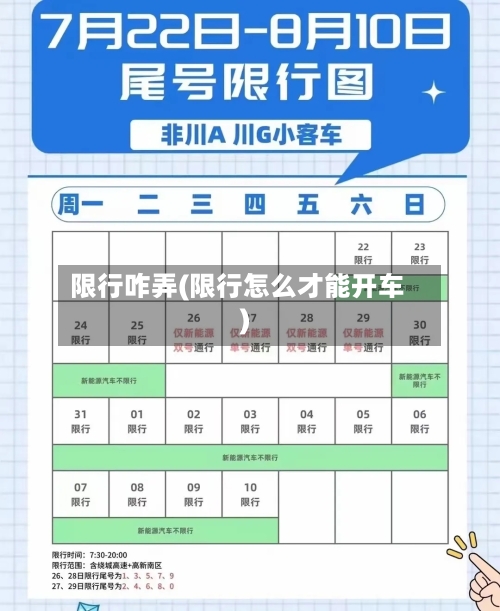 限行咋弄(限行怎么才能开车)-第2张图片