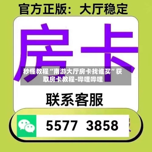 秒懂教程“南游大厅房卡找谁买”获取房卡教程-哔哩哔哩-第2张图片