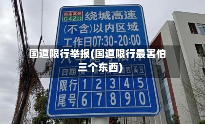 国道限行举报(国道限行最害怕三个东西)