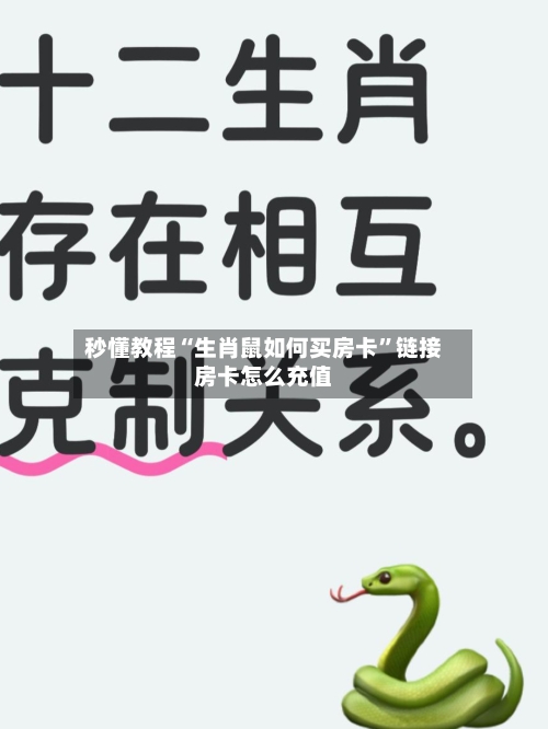 秒懂教程“生肖鼠如何买房卡”链接房卡怎么充值-第2张图片