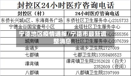 宁德地区疫情通报/宁德市最新调整消息-第3张图片