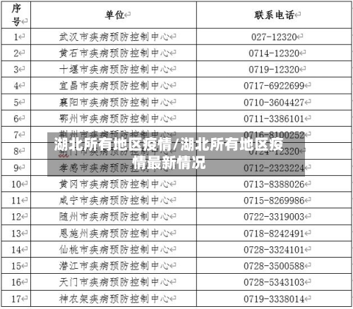 湖北所有地区疫情/湖北所有地区疫情最新情况-第2张图片