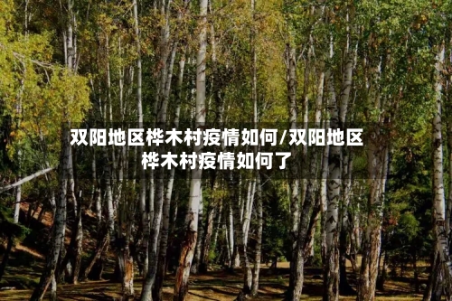 双阳地区桦木村疫情如何/双阳地区桦木村疫情如何了