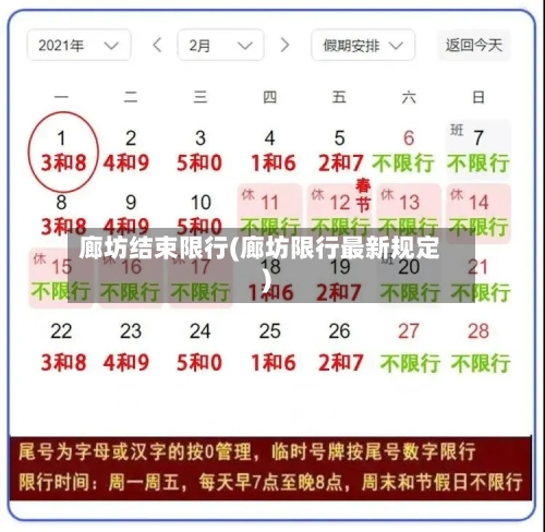 廊坊结束限行(廊坊限行最新规定)