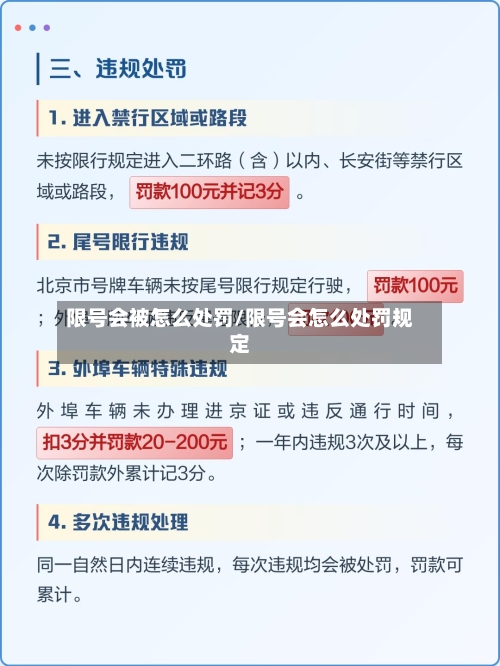 限号会被怎么处罚/限号会怎么处罚规定