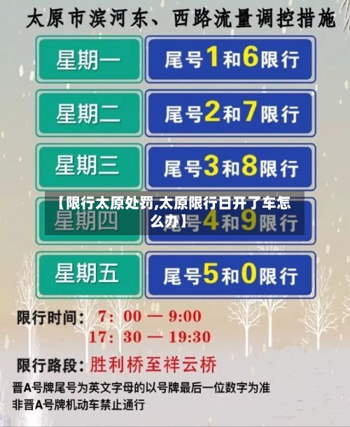 【限行太原处罚,太原限行日开了车怎么办】-第3张图片