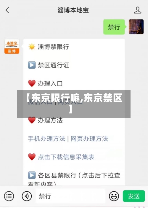 【东京限行嘛,东京禁区】