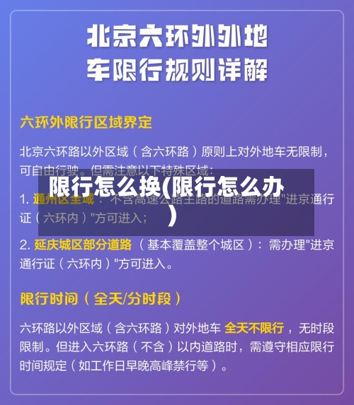 限行怎么换(限行怎么办)-第2张图片