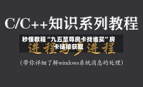 秒懂教程“九五至尊房卡找谁买”房卡链接获取-第2张图片