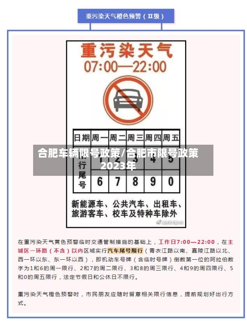 合肥车辆限号政策/合肥市限号政策2023年