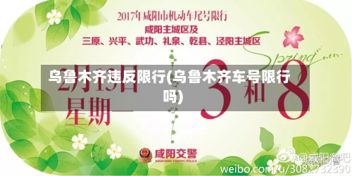 乌鲁木齐违反限行(乌鲁木齐车号限行吗)